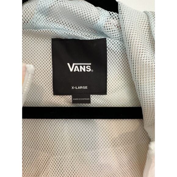 Vans Women XL Kastle Tri Color Windbreaker Jacket Tie Dye Raincoat Skater hooded - Picture 9 of 11